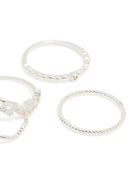 Silver Plated Squiggle Rings 5-Pack - link has visual effect only