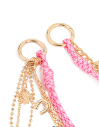 Gold & Rope Mixed Charms Key Chain - link has visual effect only