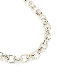 Silver Chunky Chain Necklace - link has visual effect only