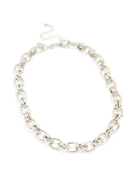 Silver Chunky Chain Necklace - link has visual effect only