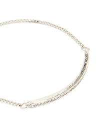Silver Diamante Pavé Toggle Bracelet - link has visual effect only