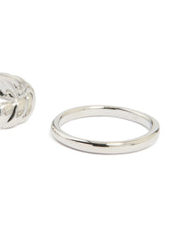Silver Signet & Twist Rings 5-Pack - link has visual effect only