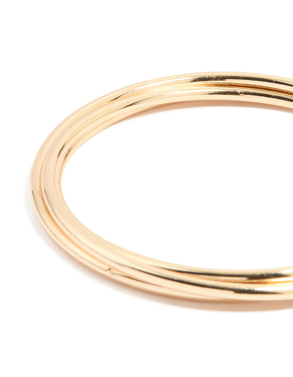 Gold Classic Multi-Width Bangles 3-Pack