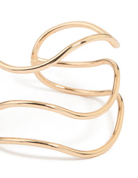 Gold Triangular Squiggle Wrist Cuff - link has visual effect only