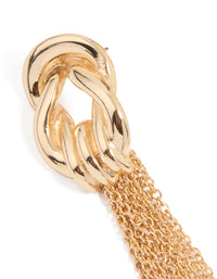 Gold Multi Chain Drop Earrings - link has visual effect only