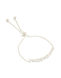 Silver Plated Cubic Zirconia Regal Toggle Bracelet - link has visual effect only