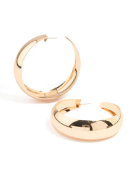 Gold Large Thin Hoop Earrings - link has visual effect only