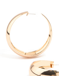 Gold Large Thin Hoop Earrings - link has visual effect only