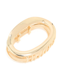 Gold Molten Oval Hair Claw Clip - link has visual effect only
