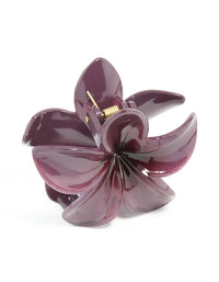 Plum Frangipani Hair Claw Clip - link has visual effect only