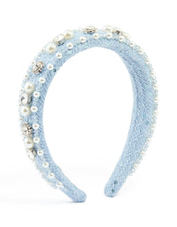 Blue Preppy Embellished Headband - link has visual effect only