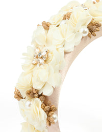 Blush Pink Fabric Mini Flower Cluster Headband - link has visual effect only