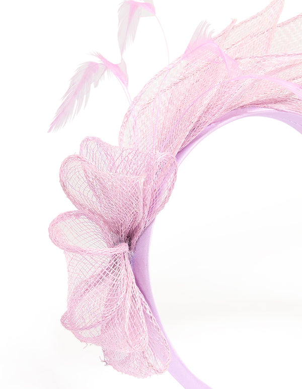 Lilac Overlapping Sinamay Headband