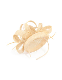 Cream Loop & Feather Pillbox Fascinator - link has visual effect only