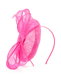 Pink Sinamay Bow Pillbox Fascinator - link has visual effect only