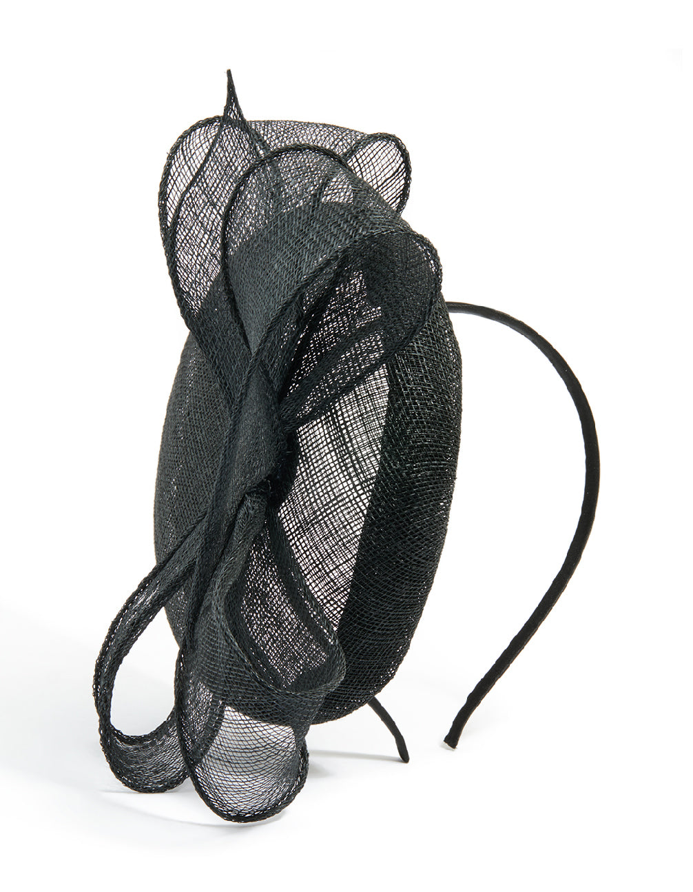 Black Sinamay Bow Pillbox Fascinator