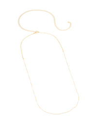 Gold Plated Mini Pearl Waist Chain - link has visual effect only
