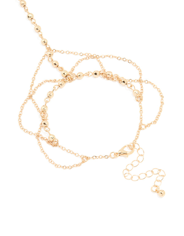 Gold Draped Hand Chain