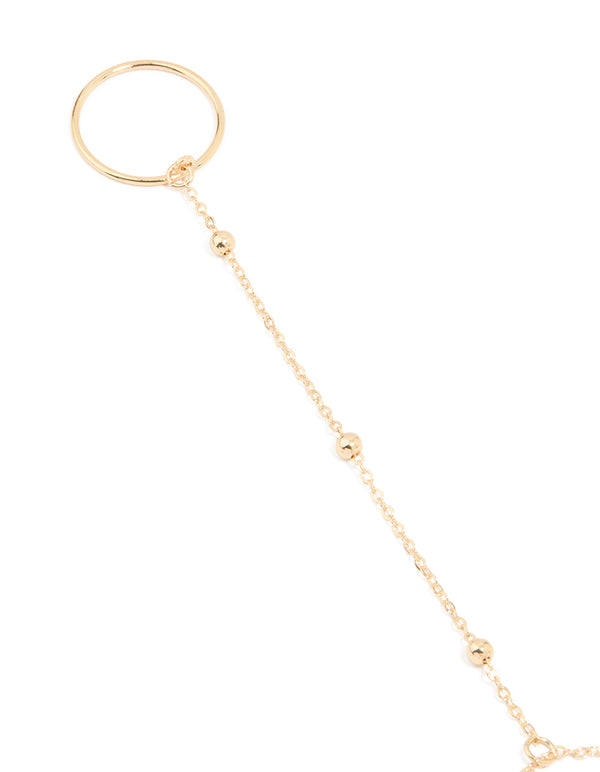 Gold Ball Chain Hand Chain