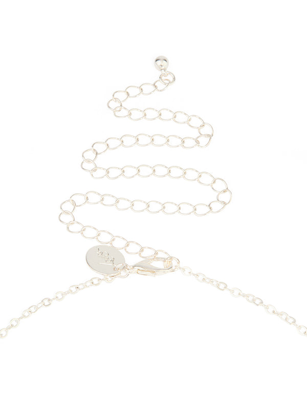 Silver Pearl Layered Body Chain