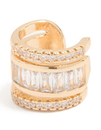 Gold Diamante Long Ear Cuff - link has visual effect only