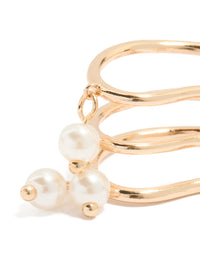 Gold Pearl Layered Ear Cuff - link has visual effect only