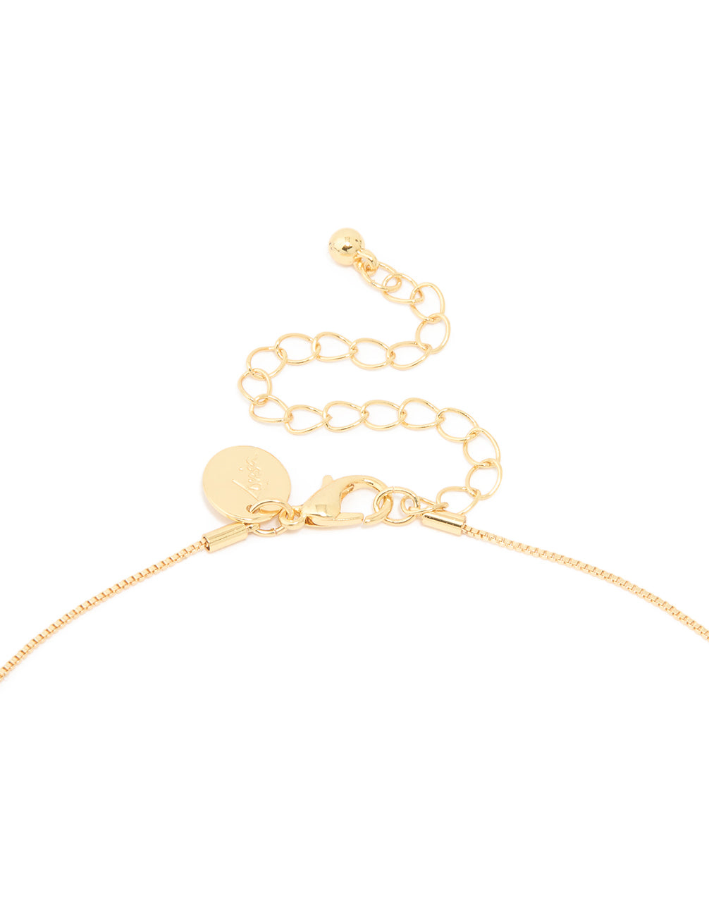 Gold Plated Brass Molten Pebble Pendant Necklace