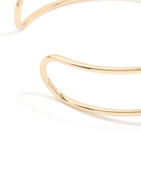 Gold Blue Marbled Ball Arm Cuff - link has visual effect only