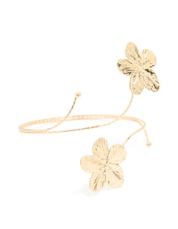 Gold Double Flower Arm Cuff - link has visual effect only
