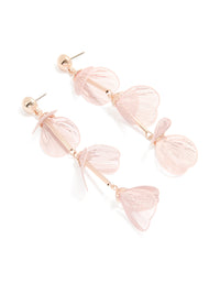 Rose Gold Flower Drop Earrings - link has visual effect only