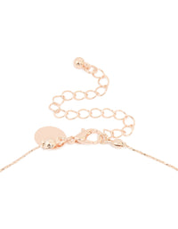 Rose Gold Molten Flower Y-Necklace - link has visual effect only