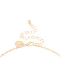 Gold Enamel Flower Necklace - link has visual effect only