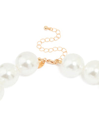 Gold Pearl Strand Large Necklace - link has visual effect only