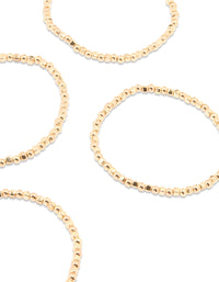 Gold Beaded Bracelets 6-Pack - link has visual effect only
