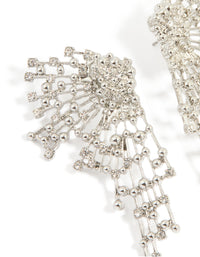 Silver Diamante Angel Wing Stud Earrings - link has visual effect only