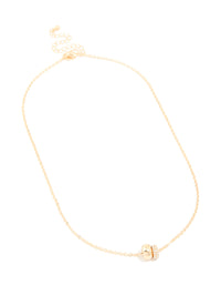 Gold Double Loop Rondell Pendants Necklace - link has visual effect only