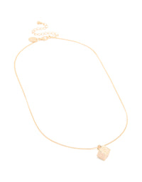 Gold Pink Dice Mini Pendant Necklace - link has visual effect only