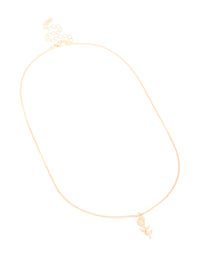 Gold Mini Rose Pendant Necklace - link has visual effect only