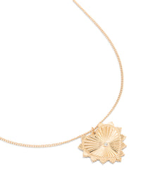 Gold Textured Heart Necklace - link has visual effect only