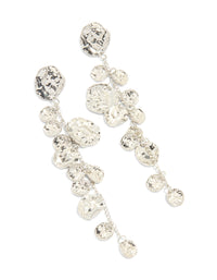 Silver Organic Petal Drop Earrings - link has visual effect only
