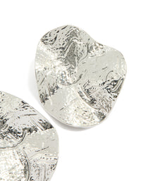 Silver Organic Stud Earrings - link has visual effect only