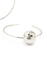 Silver Ball Hoop Earrings - link has visual effect only