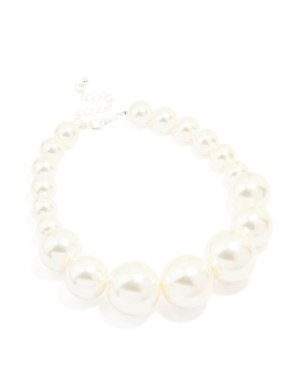 Silver Pearl Necklace