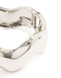 Silver Organic Thick Wave Bangle - link has visual effect only