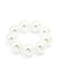 Silver Pearl Stretch Bracelet - link has visual effect only