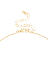 Gold Plated Cubic Zirconia Circle Letter J Pendant Necklace - link has visual effect only