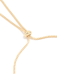 Gold Plated Bubble Letter A Toggle Bracelet - link has visual effect only