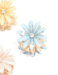 Mixed Daisy Facet Claw Clips 4-Pack - link has visual effect only