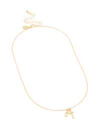 Gold Plated Cross & Fish Pendant Necklace - link has visual effect only