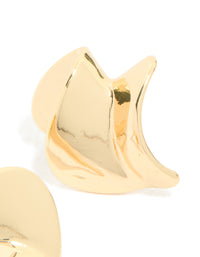 Gold Plated Warped Twist Earrings - link has visual effect only
